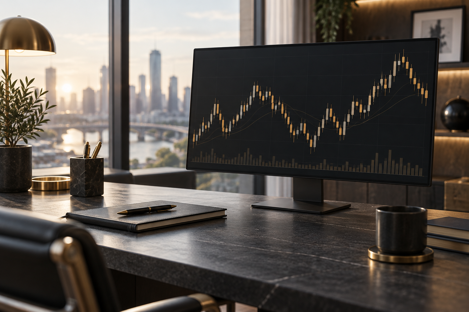 Illustrative financial market research workspace